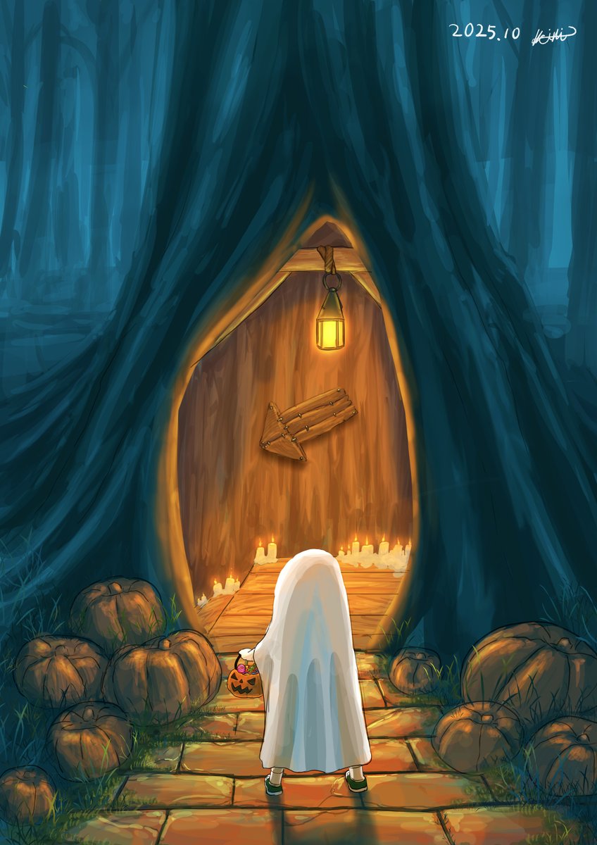 yappariayataka1's tweet image. かぼちゃを辿って着きました。
森のちいさなレストラン。

#今月描いた絵を晒そう 
#HappyHalloween