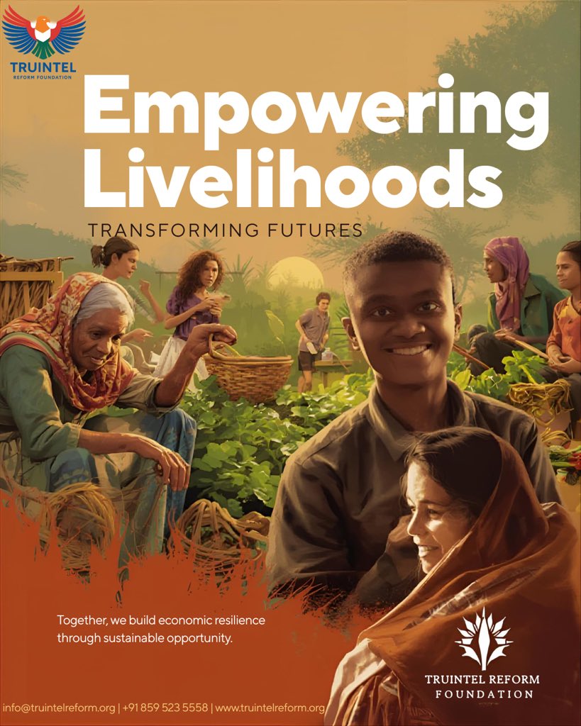 TruIntel_Reform's tweet image. Empowering livelihoods. Transforming futures. 🌾
Together, we build economic resilience through sustainable opportunity.
#TruIntelReformFoundation #EmpoweringLivelihoods #SocialImpact