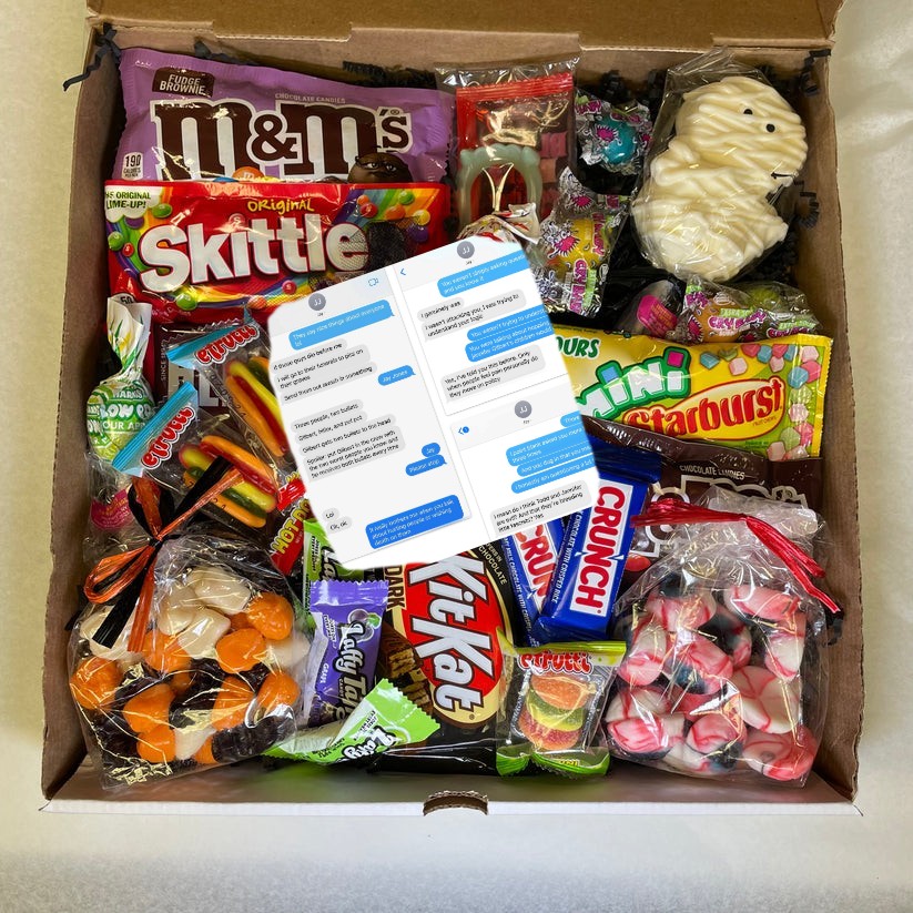 Parents check your Halloween candy. I just found these Jay Jones texts in my kid's box of candy.