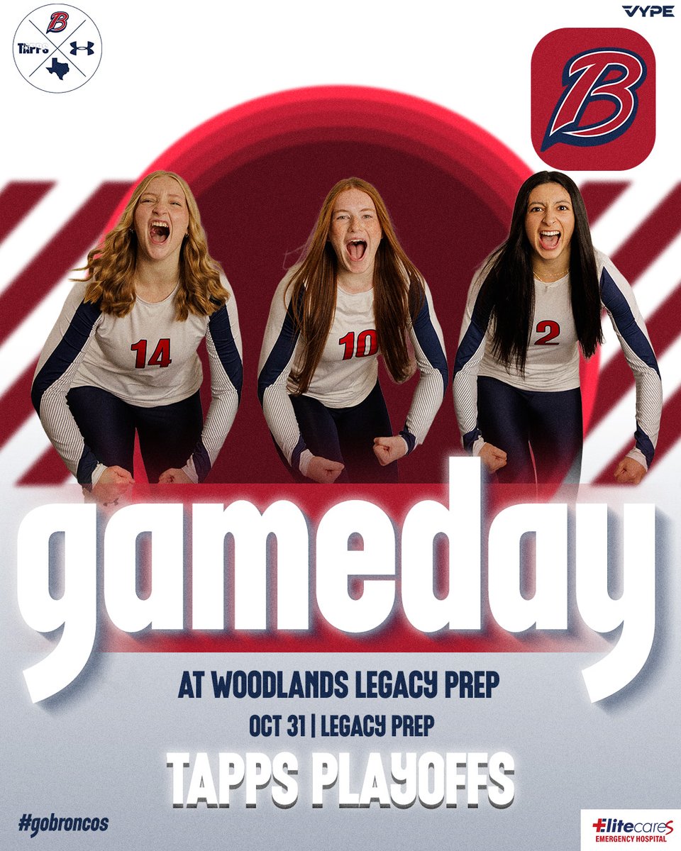 BacsAthletics's tweet image. 🏐 TAPPS PLAYOFFS
📍Woodlands Legacy Prep
#BroncoNation