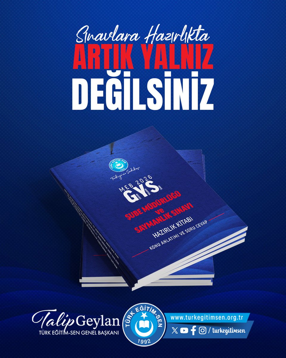Artık Yalnız Değilsiniz.
7 Şubat 2026 tarihinde yapılacak Görevde Yükselme Sınavı (Şube müdürlüğü) için üyelerimize hazırlık desteği vermeye devam ediyoruz.
Online Eğitim Platformu tesakademi.com’un yanı sıra konu anlatımı ve örnek soruları ihtiva eden Hazırlık Kitabı da