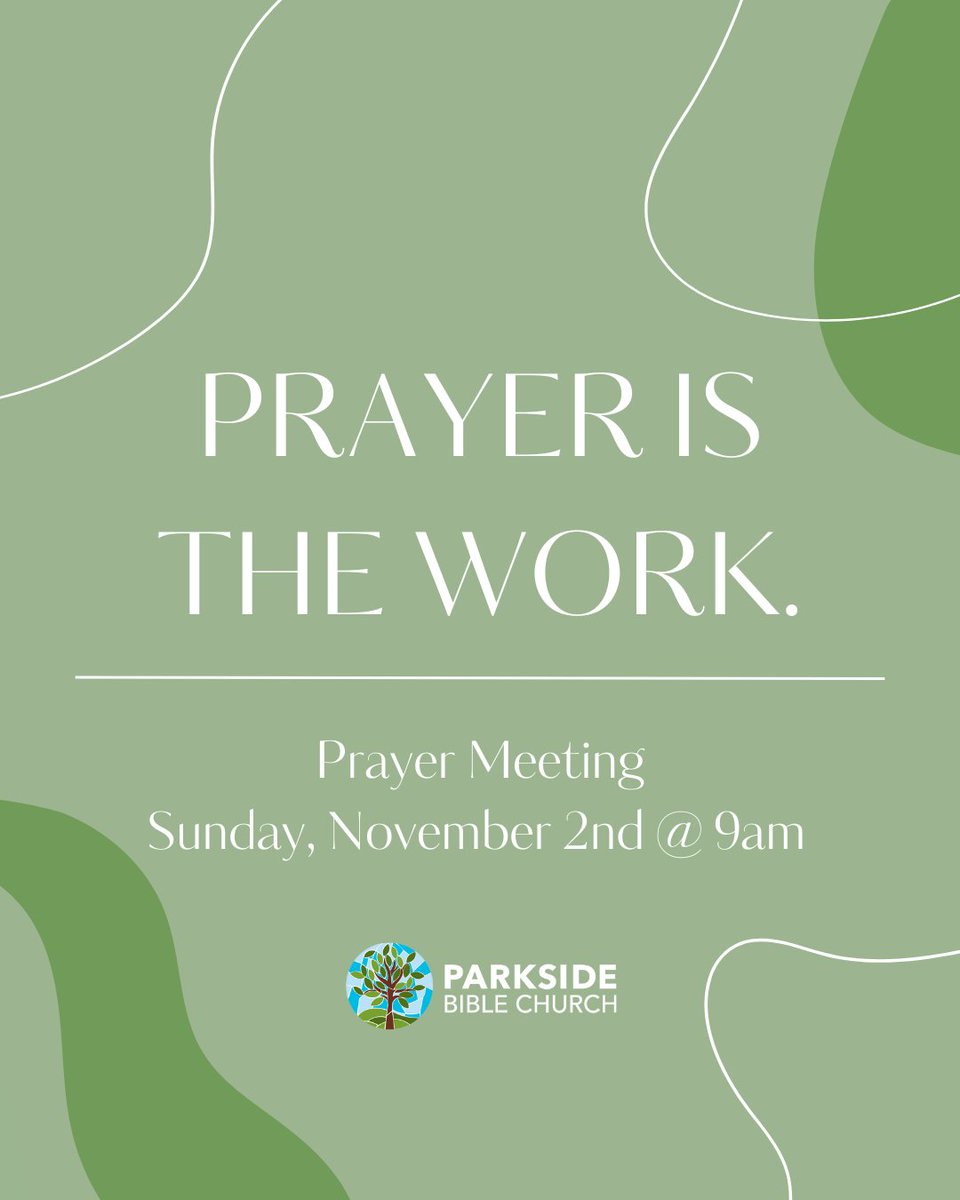 This Sunday is our monthly Prayer Meeting! Join us in the auditorium for a time of prayer where we remember that we don’t pray before we work, prayer IS the work. And then God works. Children’s Ministry, Nursery–3rd Grade will be available.