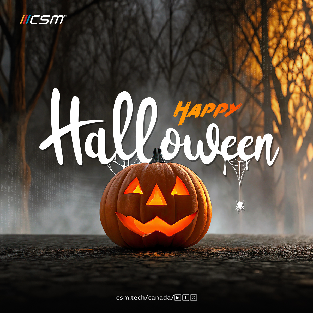 CSMTechCanada's tweet image. No tricks, just tech treats! 🎃

Wishing everyone a Halloween full of bright ideas, good vibes, and a touch of digital magic. 👻✨

#HappyHalloween #CSM #LifeAtCSM #TechCulture #Canada