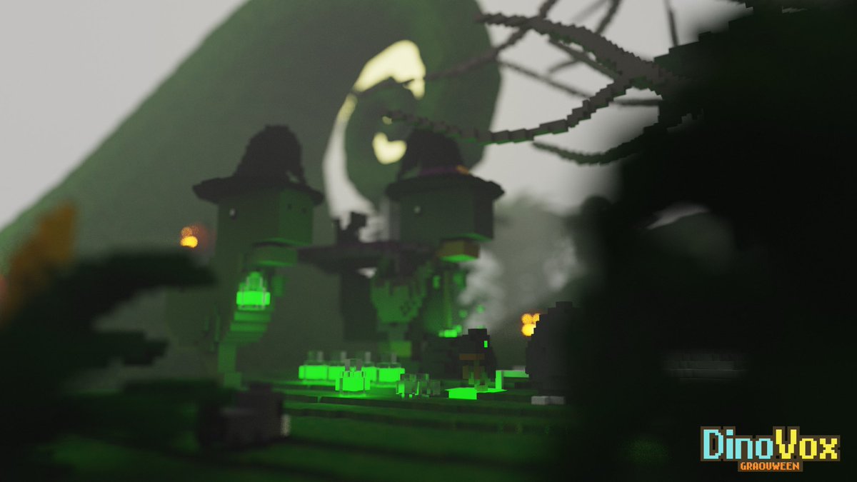 Ce soir, même les Dinos les plus valeureux frissonnent ! 🎃 

Les sorcières ressuscitent de vieux spécimens avec leurs fossiles et les revenants ont faim.. 🦖 

Trick or GRAOU ? 💀