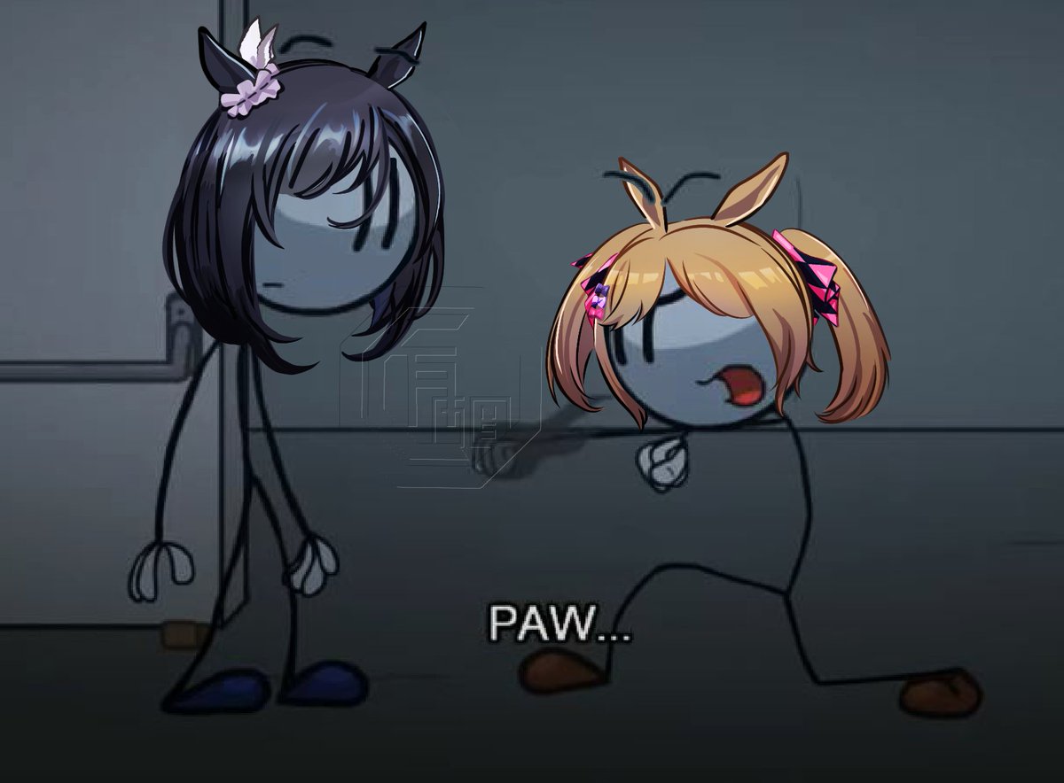 octagons_8s's tweet image. Smart Falcon: &quot;FALCON! 👊🔥 Paw... aunch?? 👊💨&quot;

Eishin Flash: *pointing her sword in the blink of an eye*

[FAIL]

Only one man capable of the Falcon Punch.

#umamusume #henrystickmin