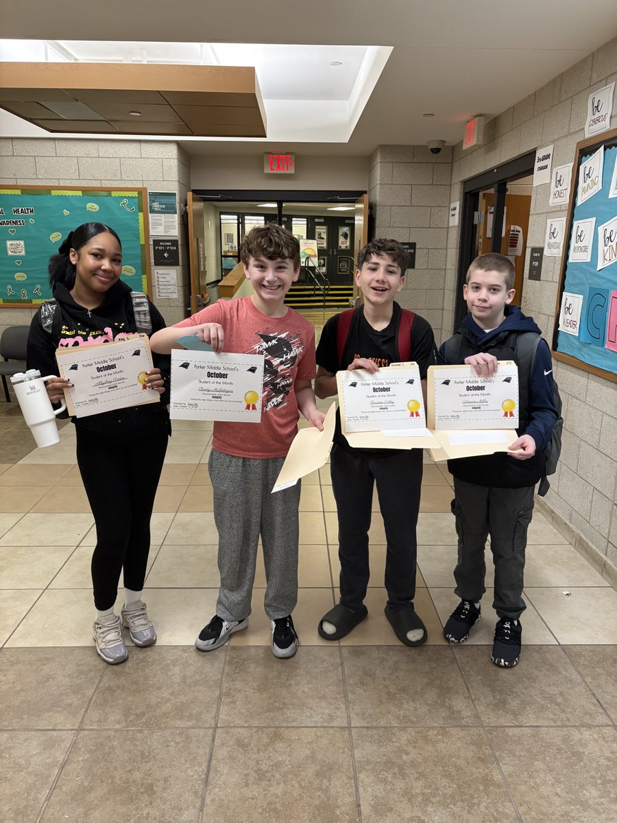 Congratulations to October’s Students of the Month! This month’s characteristic was integrity! Integrity means doing the right thing when no one is watching!