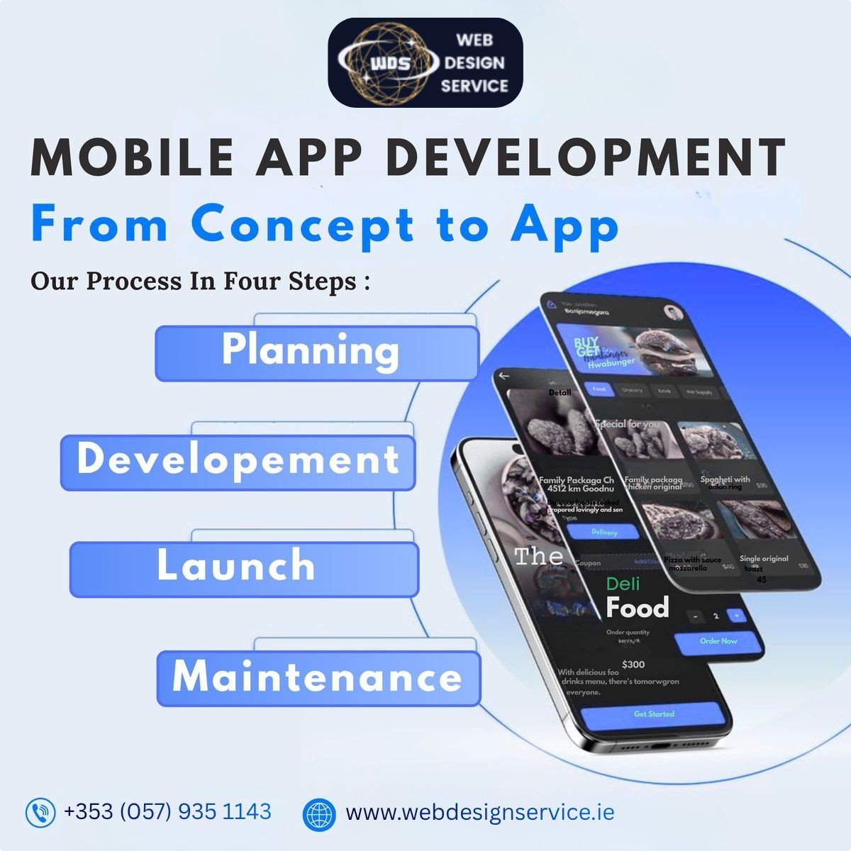 webdesign_ltd's tweet image. Tired of complicated app development? We&apos;ve streamlined the process into four clear steps so you know exactly what to expect: Planning, Developement, Launch, and Maintenance.

Your vision + Our process = A successful app.📱

Contact Us today! 📞+353 (057) 935 1143