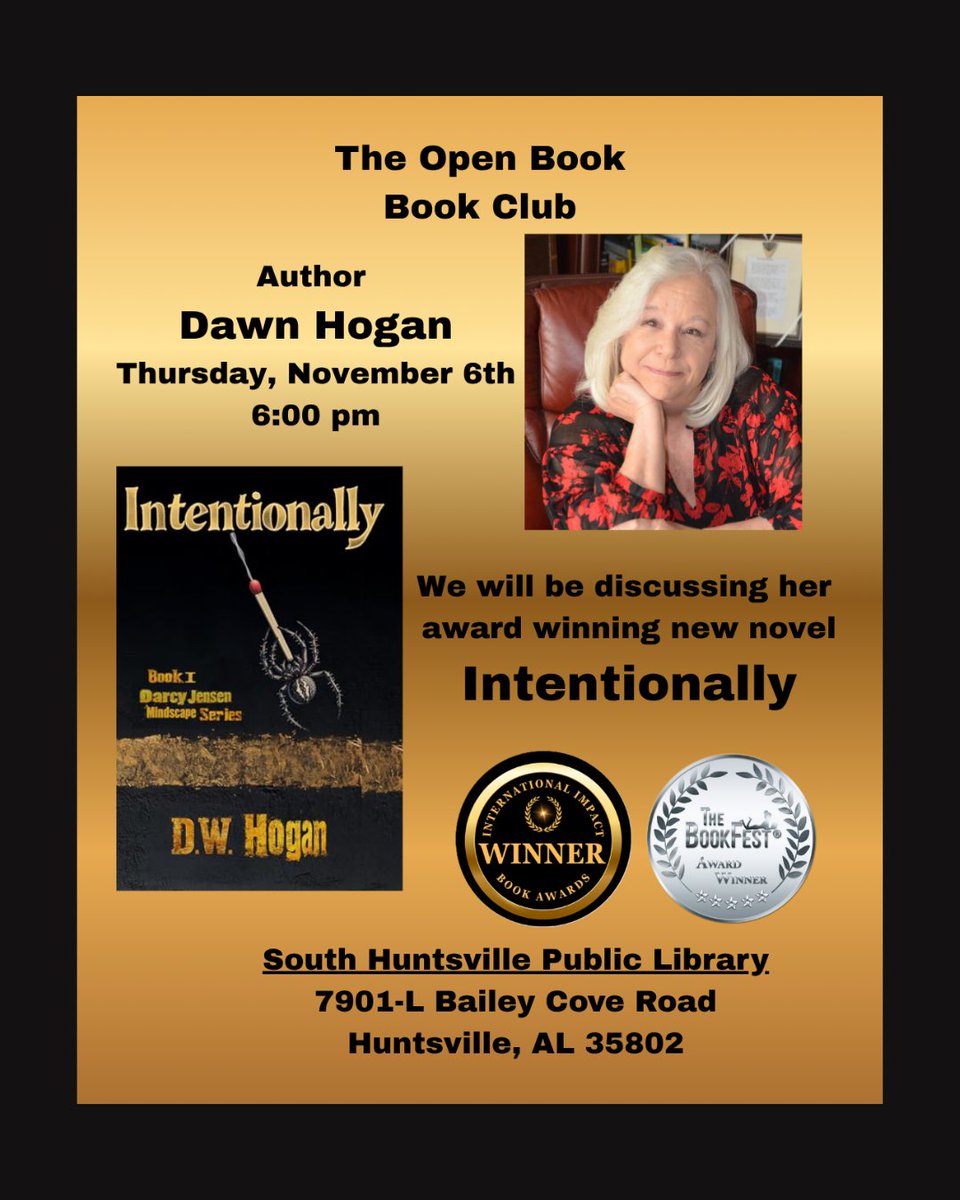 DawnDWHogan1's tweet image. #authorevent #southhuntsvillelibrary #intentionally #dwhoganauthor