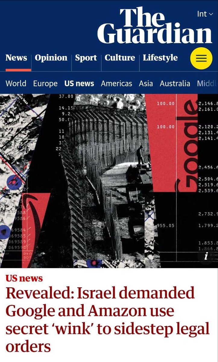 Alirezafayaziii's tweet image. 🔴گاردین فاش کرد: گوگل و آمازون با قرارداد ابری میلیاردی با دولت اسرائیل موافقت کرده‌اند — پروژه‌ای با نام «Nimbus» که دسترسی کامل تل‌آویو به داده‌های هوش مصنوعی و کلاد می‌دهد.

عملاً یعنی «سلاح داده» حالا در اختیار رژیمی با سابقه نقض حقوق بشر است.

#ProjectNimbus #Israel