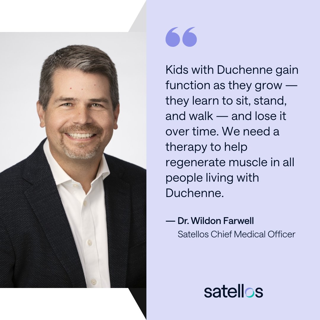 In a recent <a href="/CheckRare/">CheckRare</a> feature, Satellos CMO Dr. Wildon Farwell discusses the science behind SAT-3247 and how restoring the #muscleregeneration process could offer a new therapeutic approach for people living with #Duchenne muscular dystrophy. Watch the interview:
