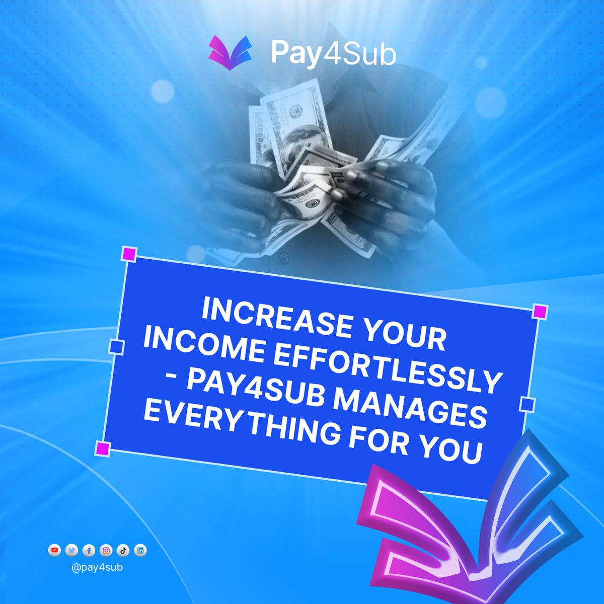 pay4sub_'s tweet image. Boost your earnings without lifting a finger! Pay4Sub handles payments, renewals &amp;amp; access — you just focus on growth. 

#Pay4Sub #PassiveIncome #TelegramAutomation