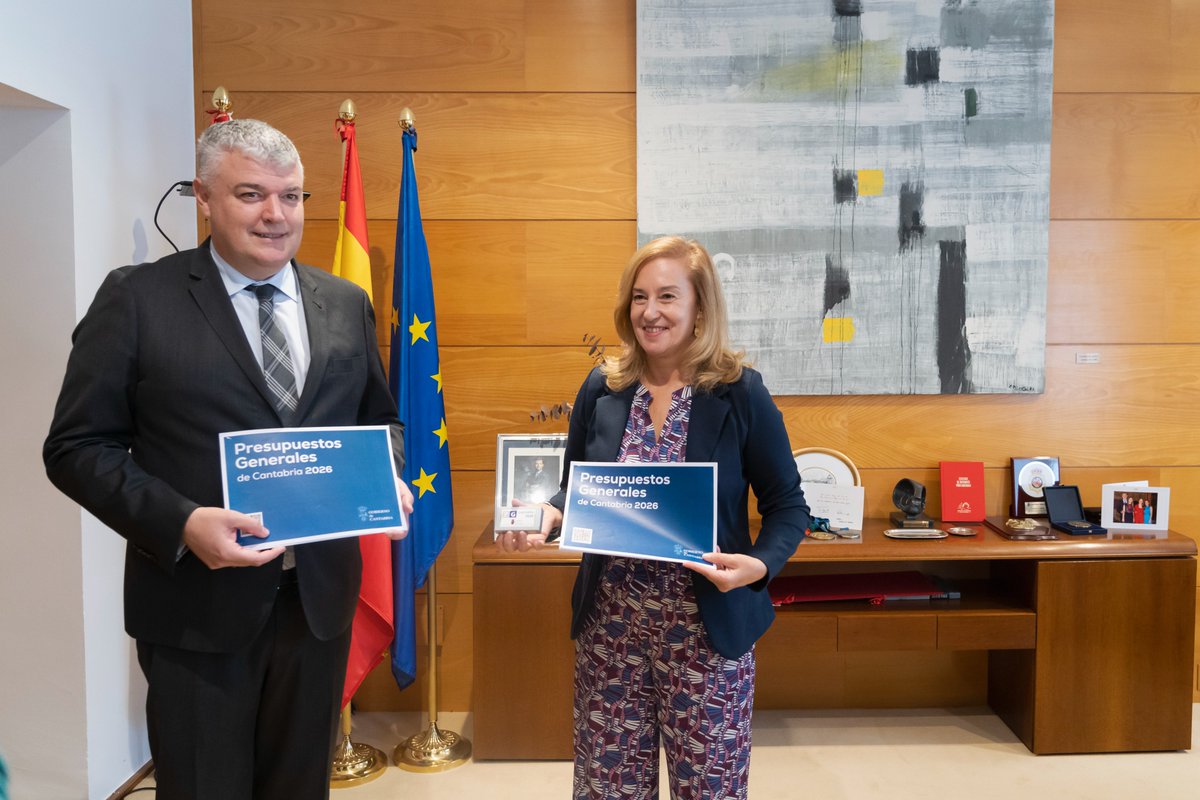 El consejero de Economía  <a href="/cantabriaes/">Gobierno Cantabria</a>, Luis Ángel Agüeros, ha registrado en el Parlamento el proyecto de presupuestos de Cantabria para 2026.
El documento supera los 3.900 millones, un 7 % más que en 2025 sin contar fondos europeos, prevé una inversión pública de 556 millones €