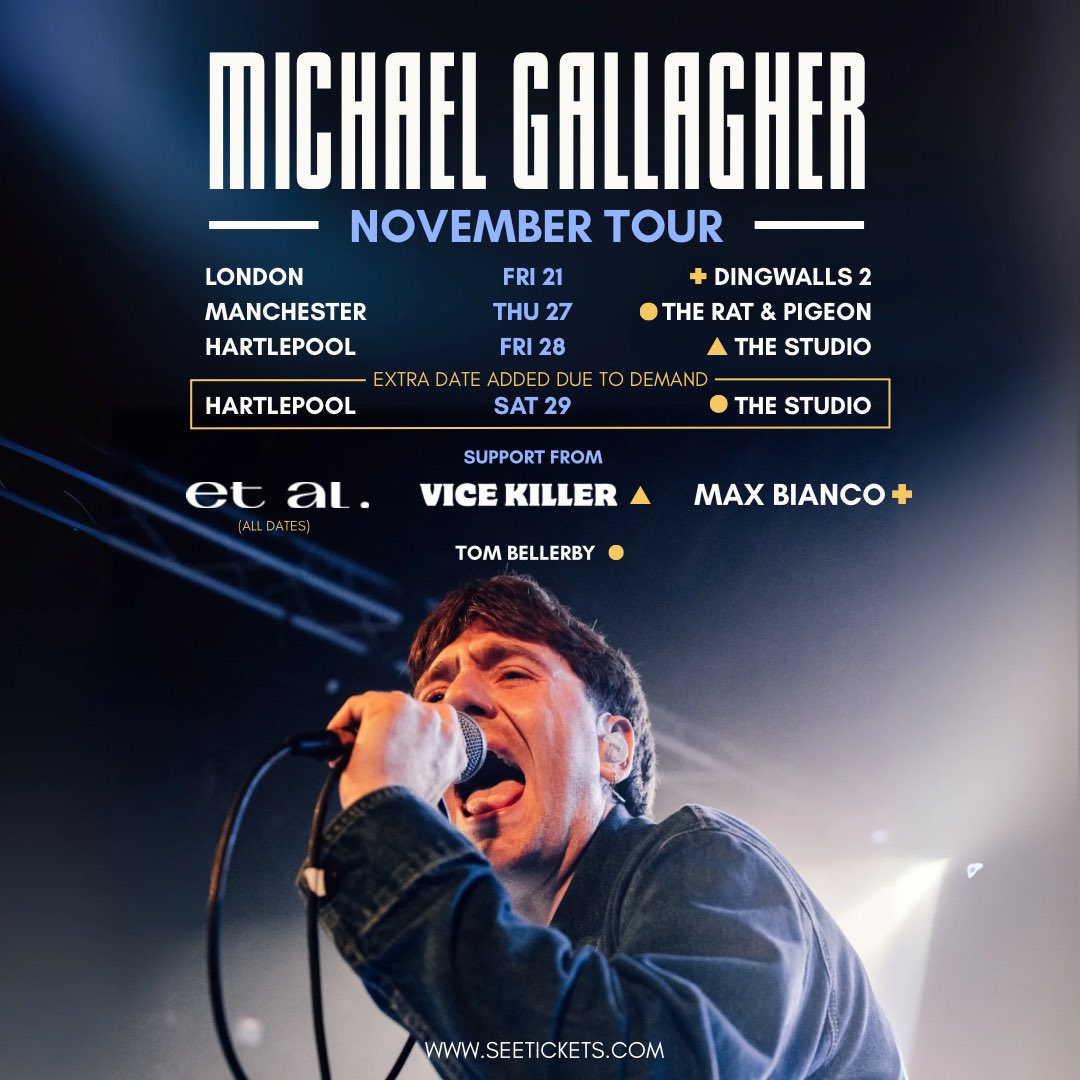 Tour starts 3 weeks today! Absolutely buzzing for these shows!!

Starting off in London <a href="/DingwallsLive/">Dingwalls</a> with Et Al &amp; <a href="/maxbianco/">max bianco</a> 

It’s going to be a great night so if your in London, come along 🙌

🎟️ - seetickets.com/tour/michael-g…

Tickets running low for all dates x