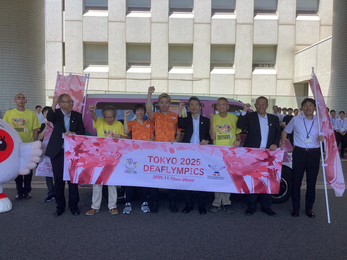 キャラバンカー巡回の様子を順次紹介🙌

【キャラバンカーA(北回り)】
キャラバンカーは宮城県から新潟県に引き継がれました🌸✨
The caravan car moved from Miyagi Prefecture to Niigata Prefecture.

＃TOKYO2025DEAFLYMPICS #全国キャラバン