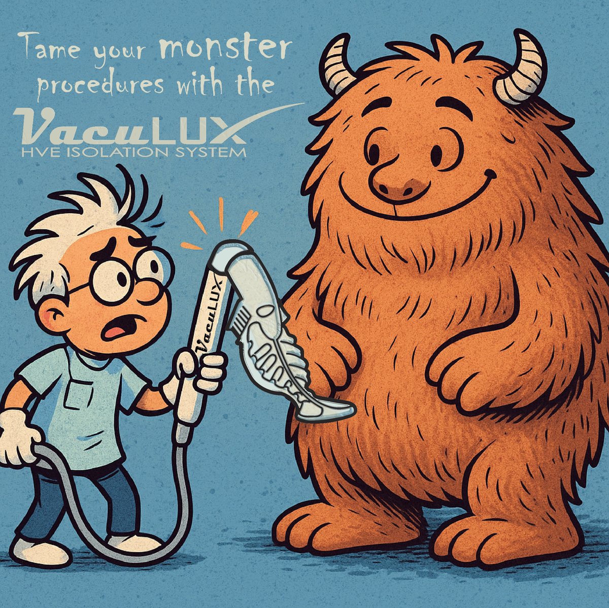 Got a "monster" case on the schedule? The kind with difficult isolation, a wandering tongue, and out of control fluids?  

The VacuLUX is your all-in-one monster-taming tool: Tongue Guard, HVE Suction, Airway Protection, Retraction.

Happy Halloween from Ascentcare!

#dentistlife