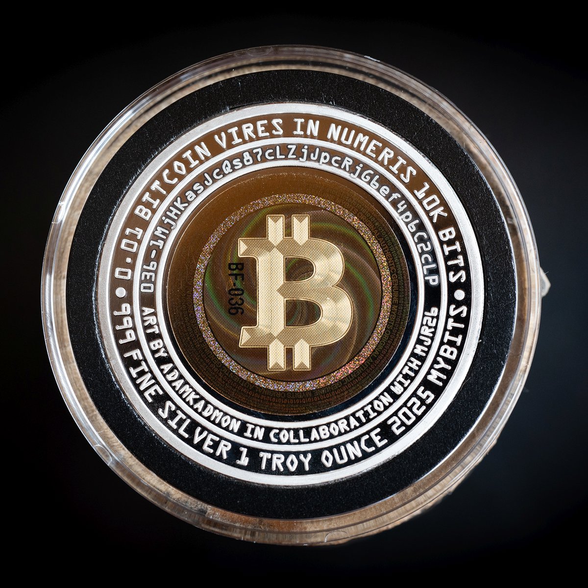 FractalEncrypt's tweet image. Two beautiful and classy Orenda Coins by @AdamKadmon55 We have 36/39 and 39/39 available, love the numbers! 

From the listing:
&quot;The design of the series is absolutely new, based on the late Bitcoin Mandala panels I started making in 2022. 

In all my works there is a continuous…