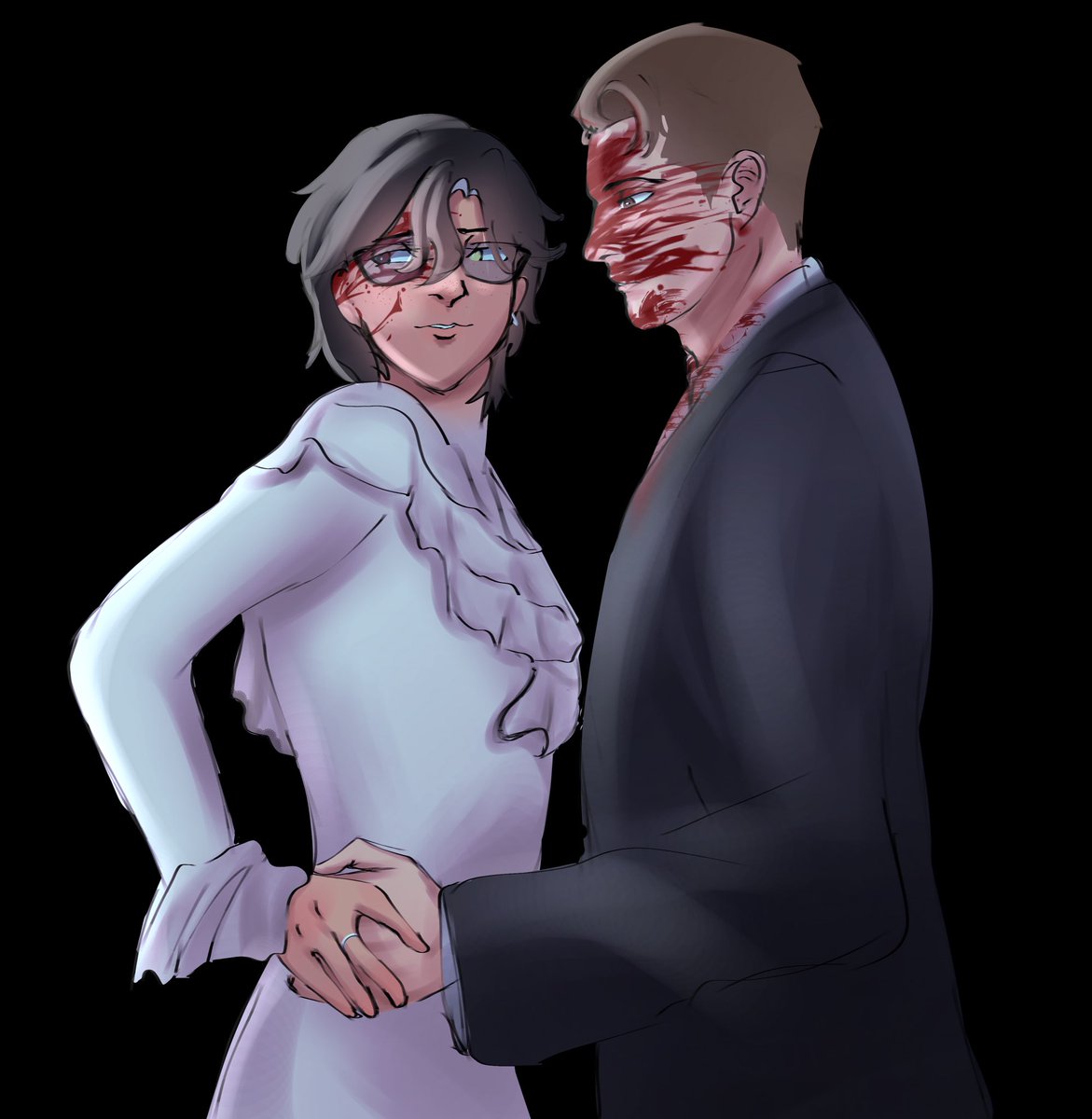 toonigirii's tweet image. uhmmm i dont have anything for Halloween so take my profile picture and header 
#corvisomnia #binarysoul #yumetwt