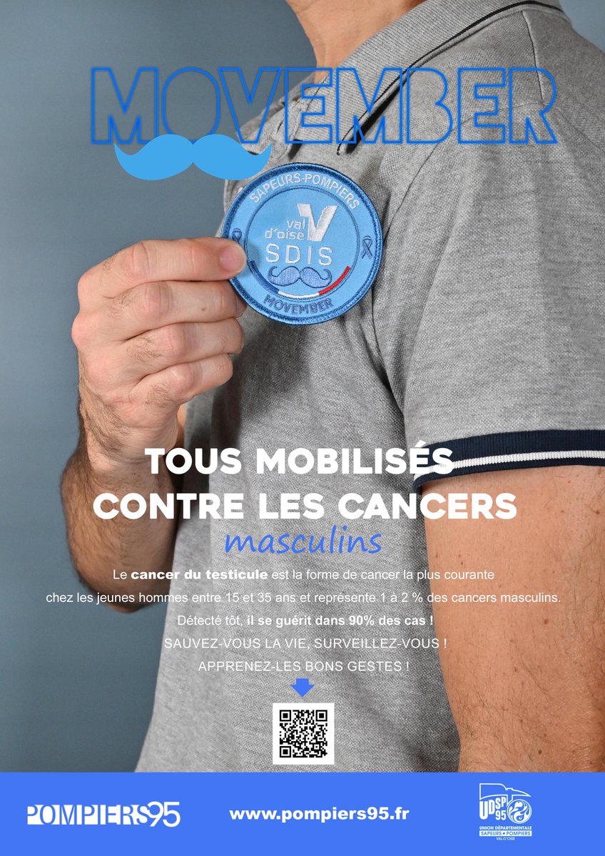 [#Movember] Les sapeurs-pompiers du Val d’Oise et l’Union départementale se mobilisent contre les cancers de la prostate et du testicule !

Se surveiller, c’est se protéger !

En France, le cancer du testicule est la forme de cancer la plus courante chez les jeunes hommes de 15 à