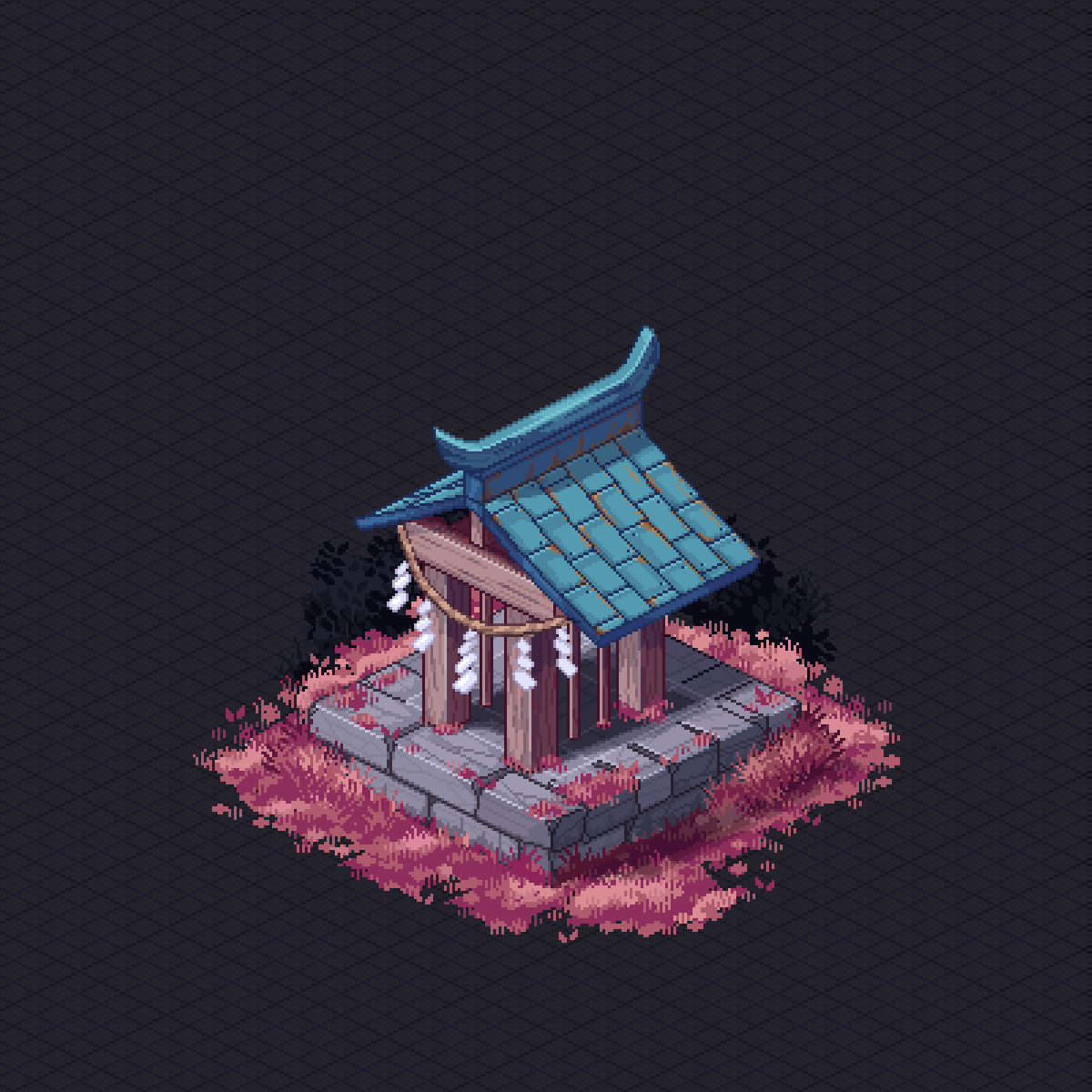 Another isometric altar. #pixelart