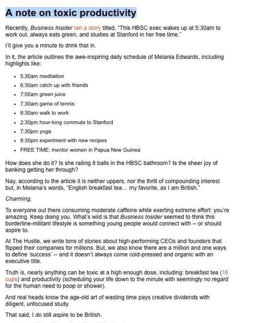 At The Hustle, we had amazing writers and an amazing collective voice. 

Oldie but goodie.