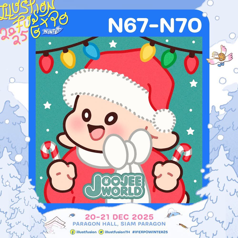 Hey everyone~ This December I’ll be at #IFEXPOWINTER25 

It’s extra special because it’s right around Joojee World’s 13th anniversary!
Come celebrate with me at the booth — I’ll be there both days! See yah! 🐰🥰🫶🏻🩷