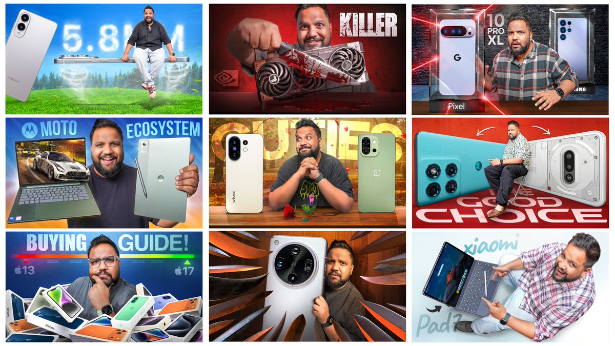 Manxrsh's tweet image. Not AI. Just ideas, sweat &amp;amp; design obsession 🎨 

@TrakinTechEnglish just hit 800K subs, and here’s some of my cleanest, craziest work yet! 🔥

Concept ➜ Design ➜ Results 💪
@r3dash