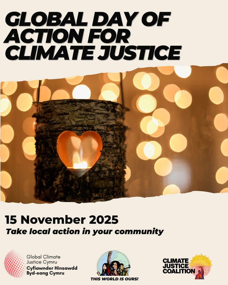 🌍 Global Day of Action for Climate Justice — 15 November
✨ Host a simple lantern-making session and walk together or display them in windows, halls or local spaces 👉  michaela [at] climate.cymru
#climatejustice #cop30 #thisworldisours #globalclimatejusticecymru