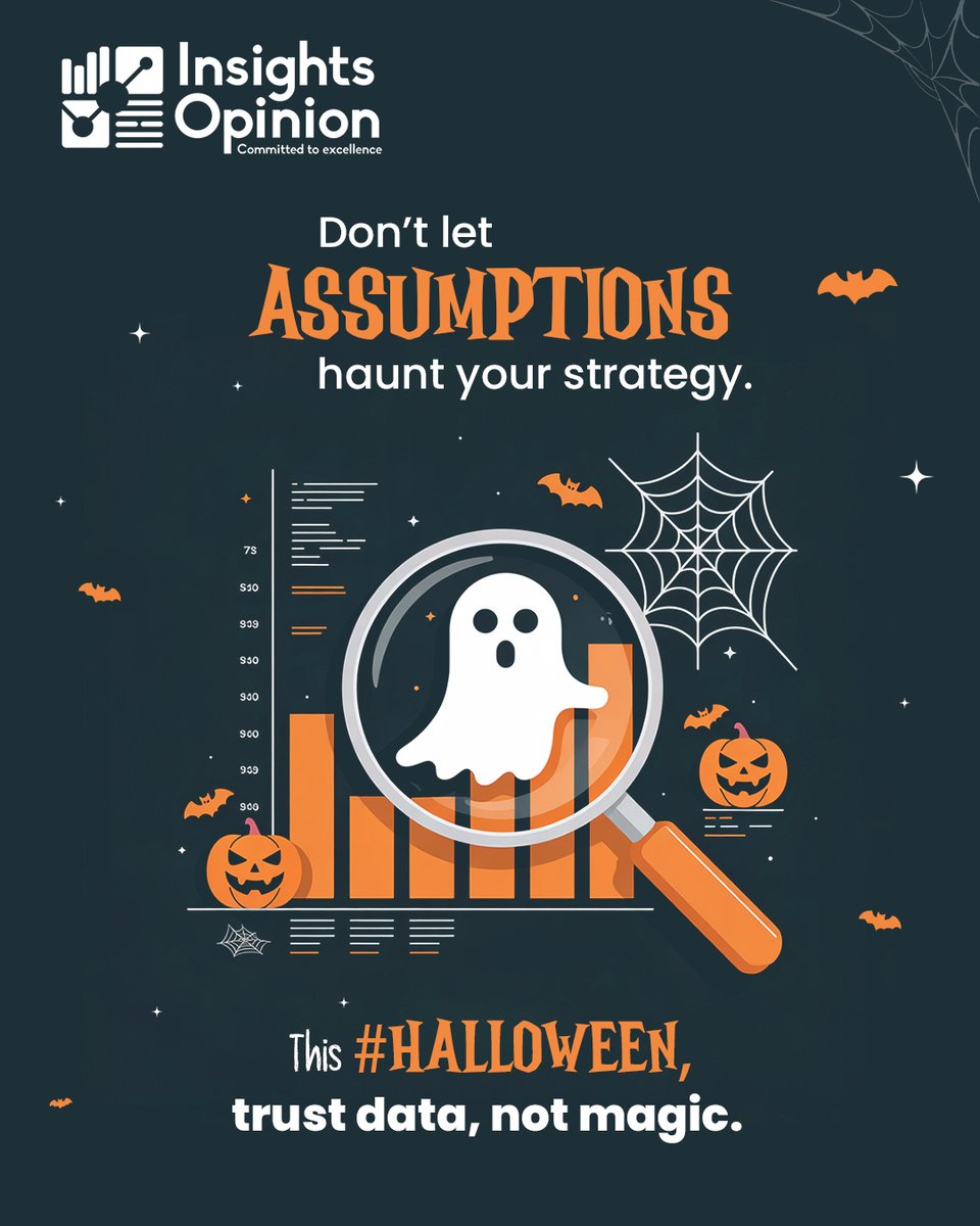 insightsopn's tweet image. Assumptions can trick you — data always treats you right. 🎃
Here’s to insights that never ghost you!

#Halloween2025 #DataDrivenDecisions #MRX #InsightsOpinion #HappyHalloween #MarketResearch
