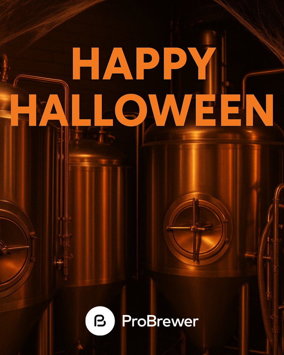 ProBrewerPage's tweet image. 🎃 Happy Halloween from ProBrewer! Whether you’re brewing up a pumpkin ale or shipping your latest batch of stainless, here’s to a day filled with treats, no tricks, and plenty of good beverages. Cheers to the craft that keeps the spirits high! 🍻 

zurl.co/X22DY