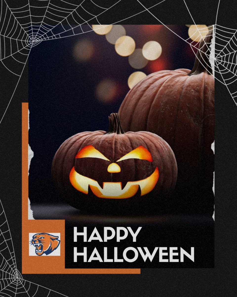 highland_men's tweet image. From everyone at Highland Community College. Wishing you a spooktacular Halloween! 🎃 May your night be filled with thrills, chills, and endless candy! 🍬 #HalloweenFun #SpookyNights #WeOverMe