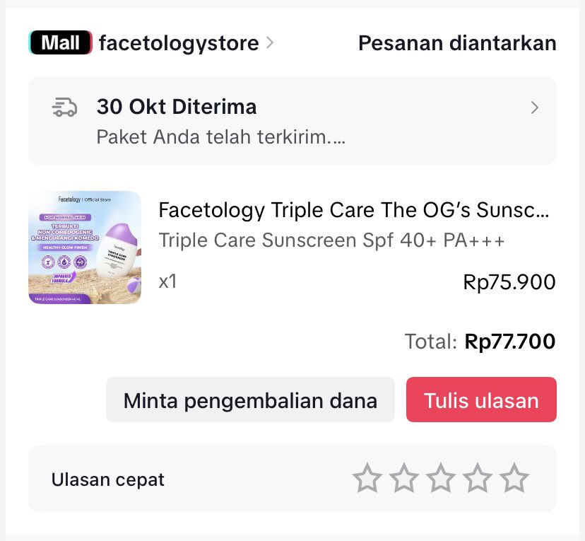 daybrendd's tweet photo. WTS sunscreen facetology yang buat kulit normal, baru banget sampe kemarin, baru dicoba sekali gak cocok, no dus yaa

💸 40k 
📍Bekasi
Bisa oren https://t.co/c4IHXanVpC