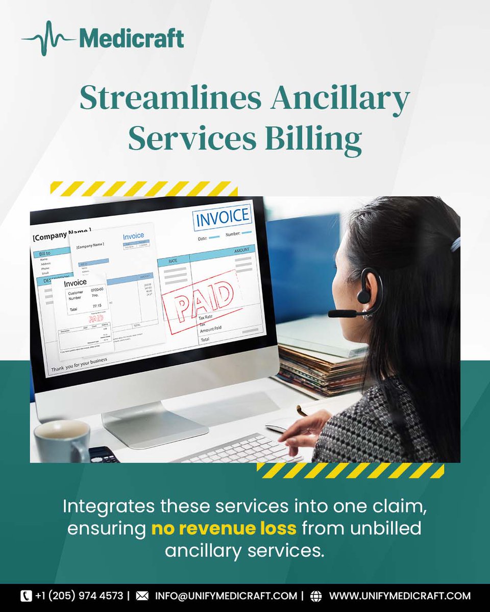 Unifymedicraft's tweet image. Medicraft is designed to handle fast-paced, walk-in care, multiple services in one encounter, urgent-care-specific coding, diverse payers, and employer contracts — making it essential for maximizing reimbursement and reducing errors in this specialty.

#RevenueCycleOptimization