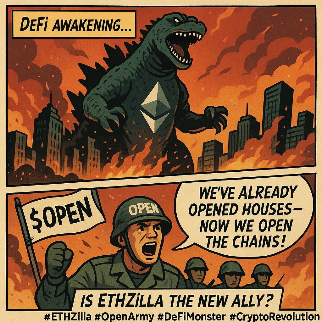openarmygermany's tweet image. Two monsters. One mission. 🦖💥🏠
ETHZilla rises — and the OpenArmy stands ready.

Is ETHZilla the new ally?

#ETHZilla #OpenArmy $ethz #CryptoRevolution #OPEN $open
@ericjackson