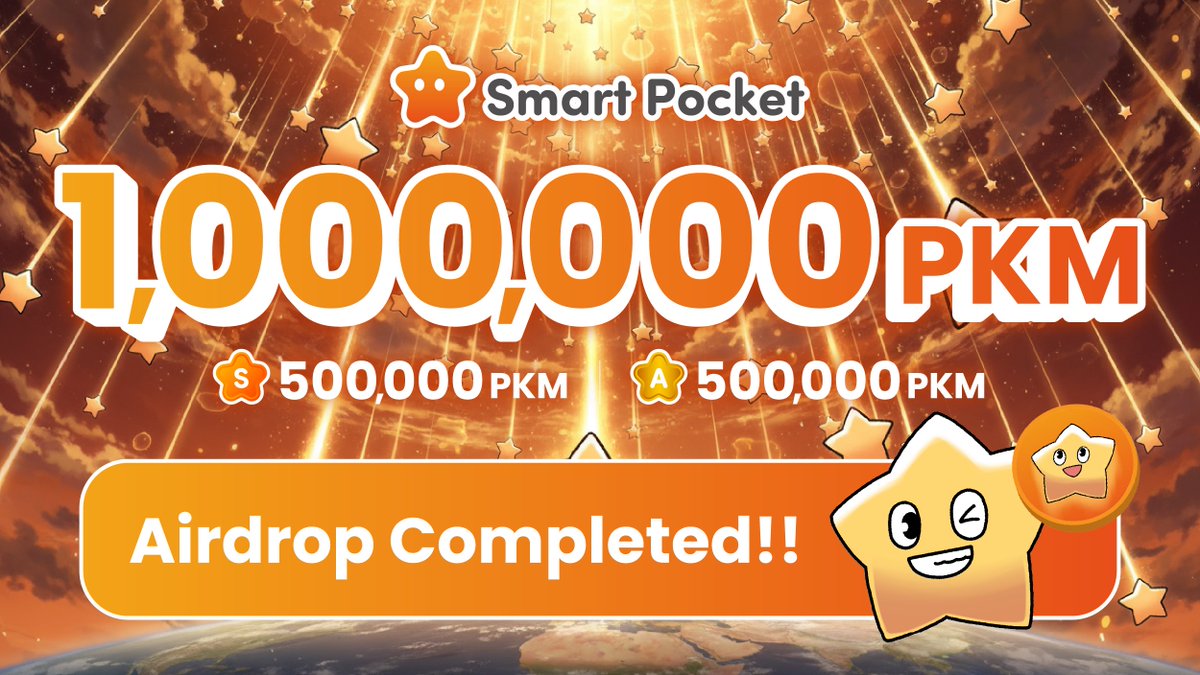 smapocke's tweet image. 1,000,000 $PKM Airdrop Completed!

Will you join the next AirDrop?