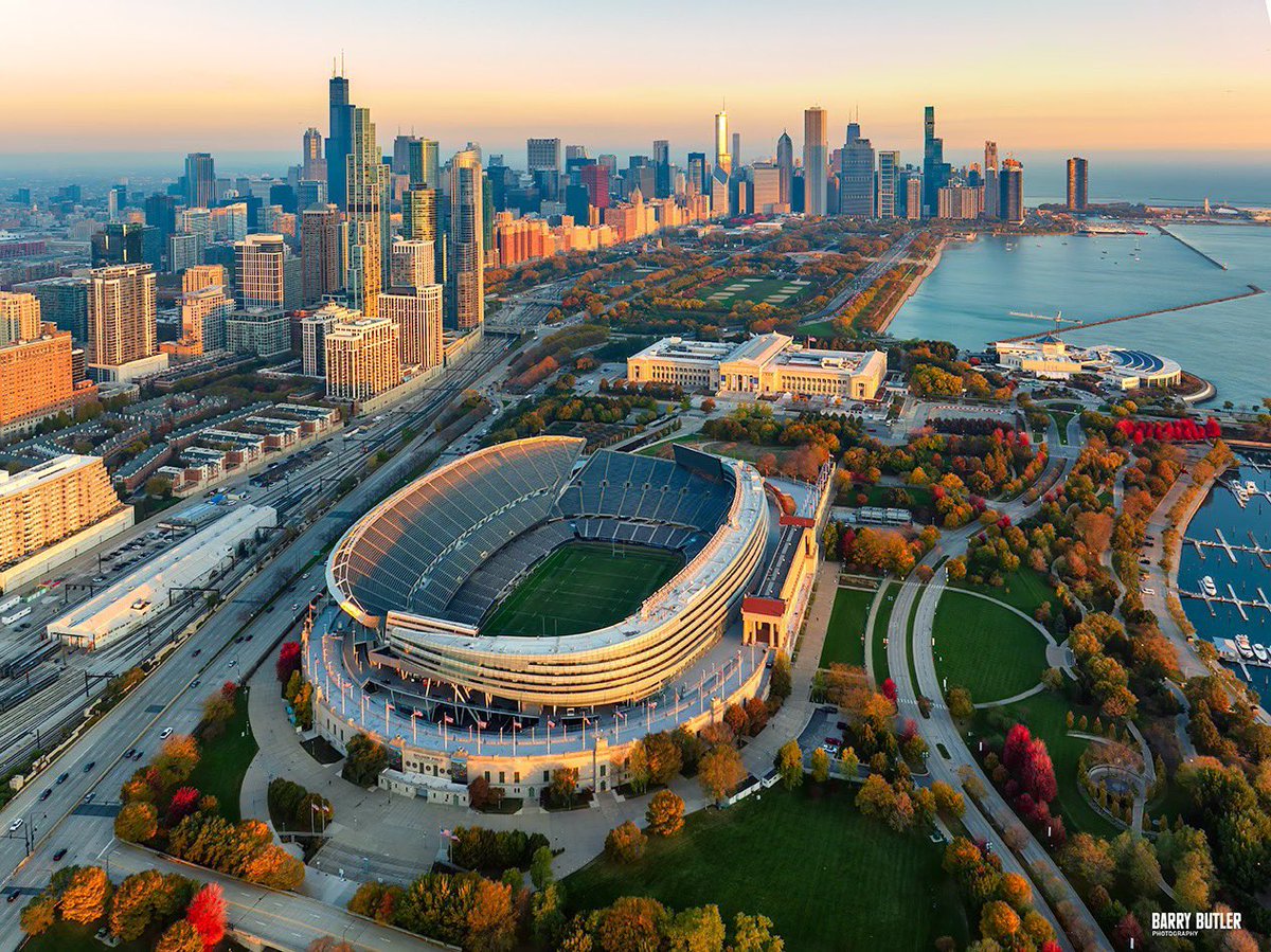 Ready For Rugby?  The pitch is all set as of this morning at Chicago's Soldier Field for the Ireland versus New Zealand match on Saturday.  #chicago #weather #ilwx #news