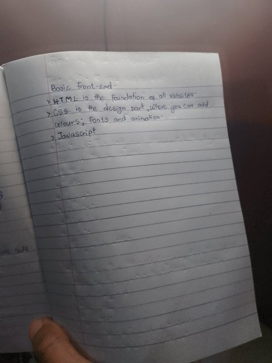 AJohnnoble's tweet image. Day 1 of learning web development 👨💻 #WebDevelopment #tech #frontenddevelopers