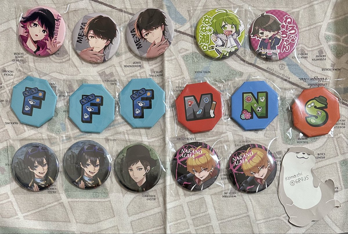 高田村交易所　中野あるま　一周年　缶バッジ　9個 高田村交易所 on X: 