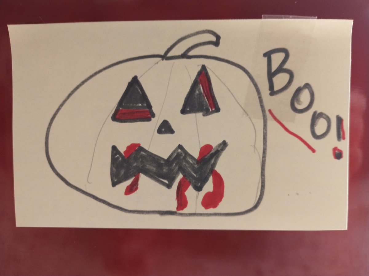 Kudos to my adorable wife for this Halloween 🎃 surprise on my morning coffee container. 🤣