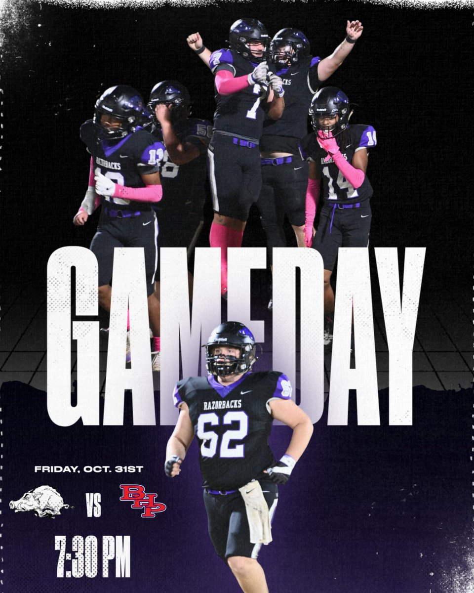 GAMEDAY! Last regular season game is tonight at Razorback Stadium. 7:30PM.
#relentlesspursuit