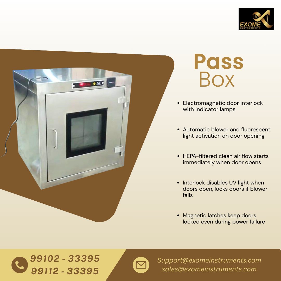 Exomeinstr16383's tweet image. Transfer materials safely with our Pass Box. 📦 It has an electromagnetic lock and HEPA filter to keep your cleanroom fully protected.

Discover our cleanroom solutions at exomeinstruments.com

#PassBox #Cleanroom #LabSafety #Lab #ContaminationControl #LabEquipment #LabLife