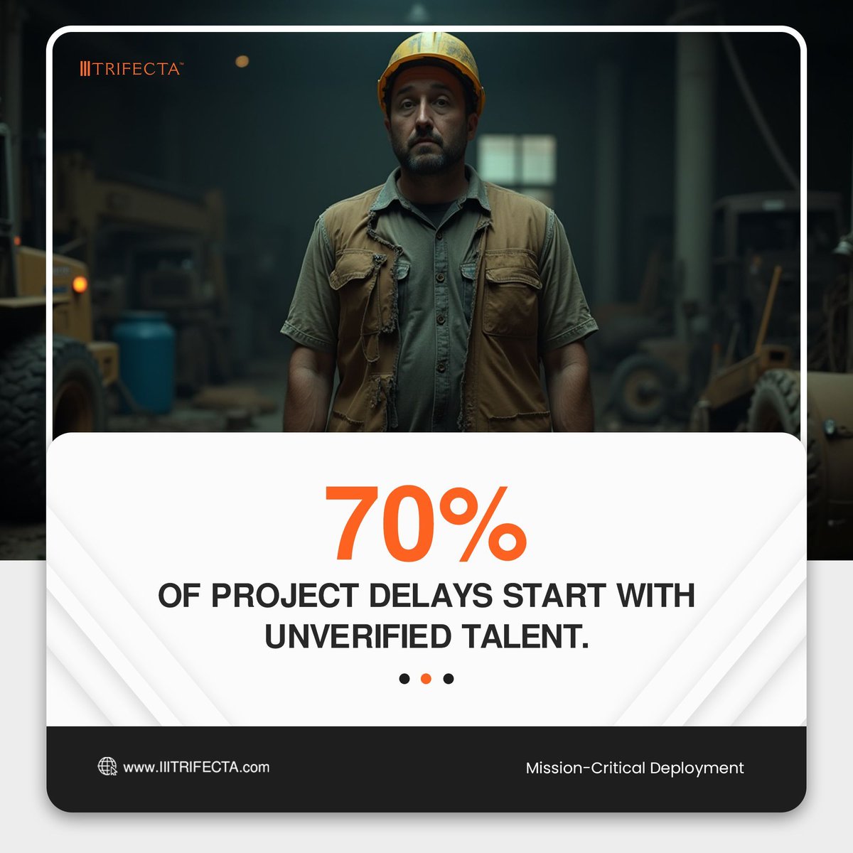 TRIFECTAjobs's tweet image. 70% of project delays start with unverified talent.
PowerCheck™ stops it before it starts. ⚡
#TRIFECTA #PowerCheck #MissionCritical #Electricians
