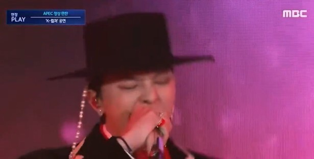 G-Dragon performed at APEC wearing traditional Korean hat 