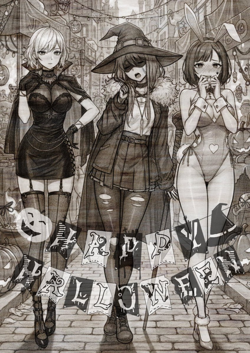 ハッピーハロウィン
今年はカフェ・スウィーティー部隊
#メガニケ　#NIKKE #カフェ・スウィーティー部隊