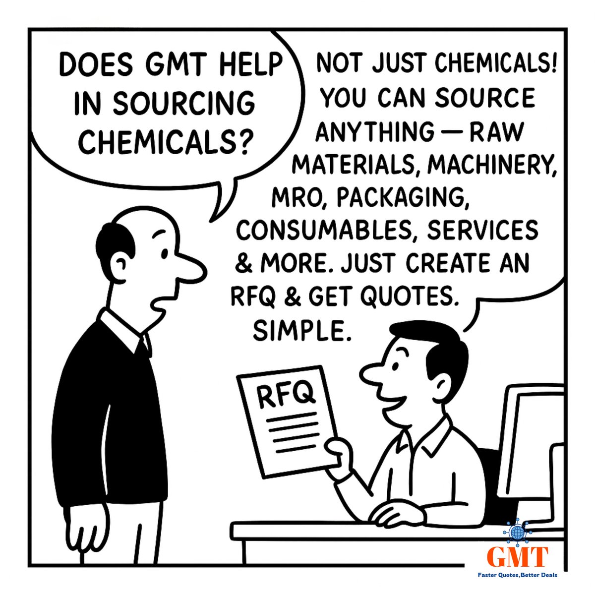 procucev's tweet image. Many ask what GMT sources.
No noise. Just fast, transp, verified sourcing.
RFQ → Comp quotes → Qual vendors.
Smarter sourcing starts here.
👉 procucev.com
#B2B #RawMats  #SuppChain  #RFQ #MRO #PkgMats  #Procucev #GMT #SmartSrc