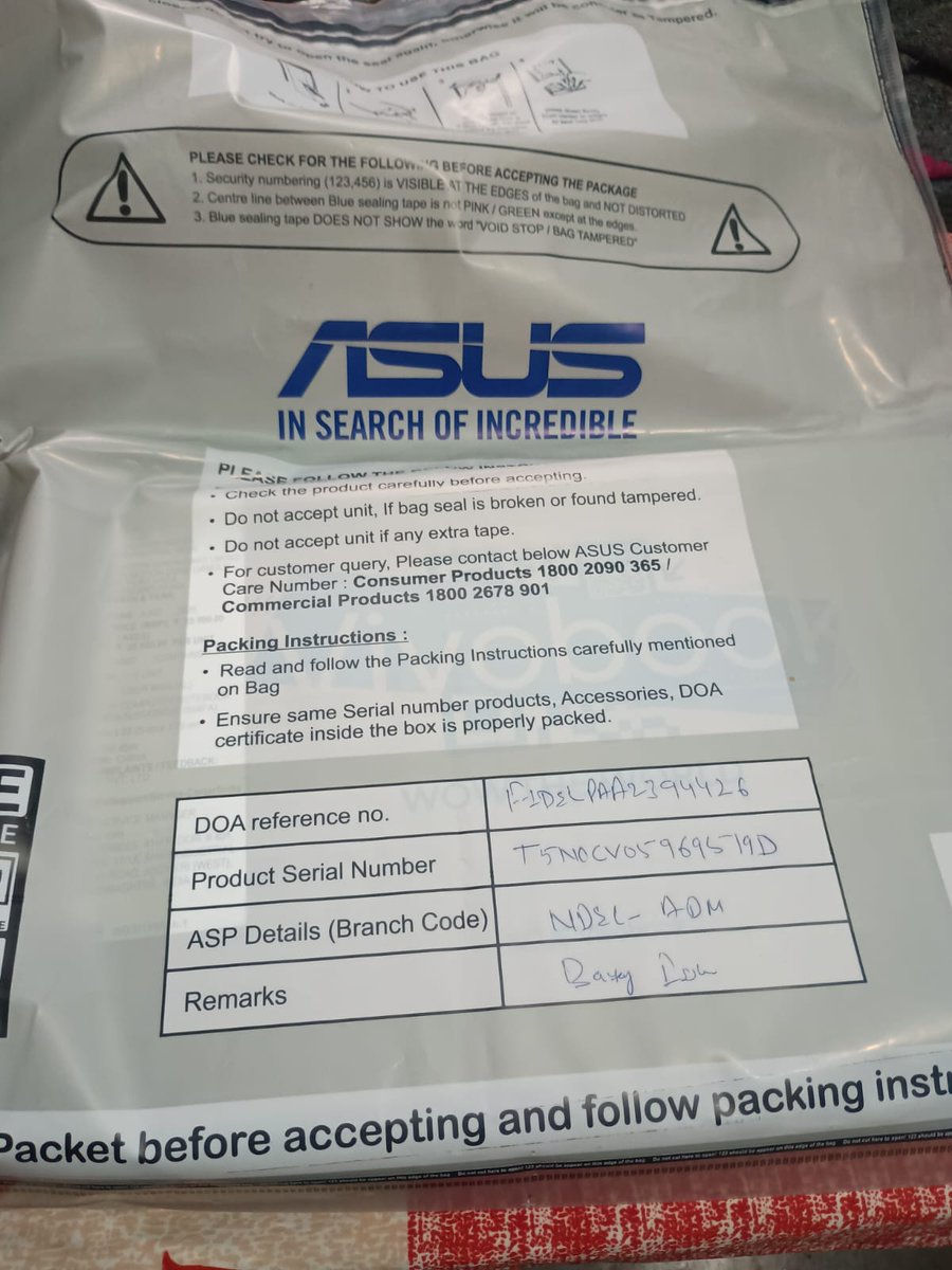 SubhadipNaska18's tweet photo. There is no limit of harassment. Date after date flipkart don't dare to cancel the replacement request. Event after providing the DOA certificate from ASUS. Are we safe? What a helpless situation. ASUS please intervene. https://t.co/2LDycpa4zJ