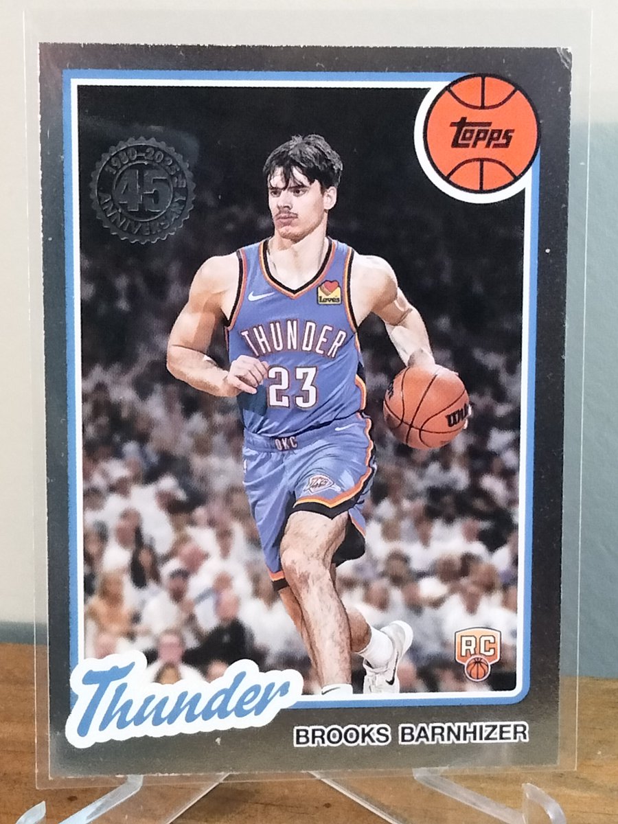 ChrisCoring's tweet photo. Check out BROOKS BARNHIZER 2025-26 Topps Basketball 45th Anniversary RC #80BK-87 Thunder G https://t.co/8ad7Ch5IVz #eBay via @eBay https://t.co/vUFC6oKp1n