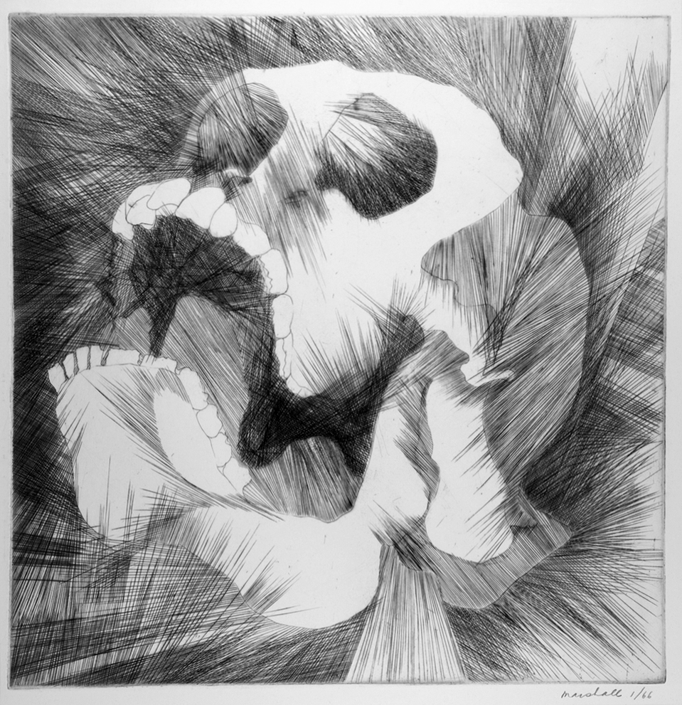 Happy Halloween! 💀 “Skull 1” by Ruthe M. Marshall (MA Printmaking 1968), Iowa Print Archive: ovm.art.uiowa.edu/ipg