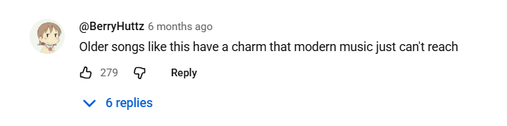 just saw this comment on the music video for The Monster Mash