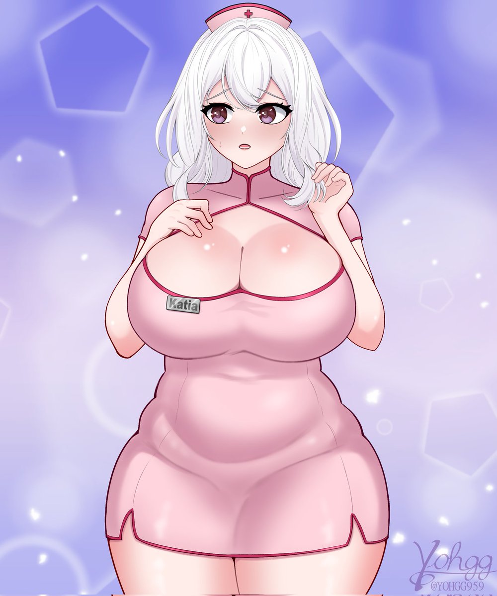 Happy Halloween! I wanted to draw one of the NPCs from the DnD campaign I'm running (her name is Katia). My players asked me to put her in a nurse outfit! 🎃