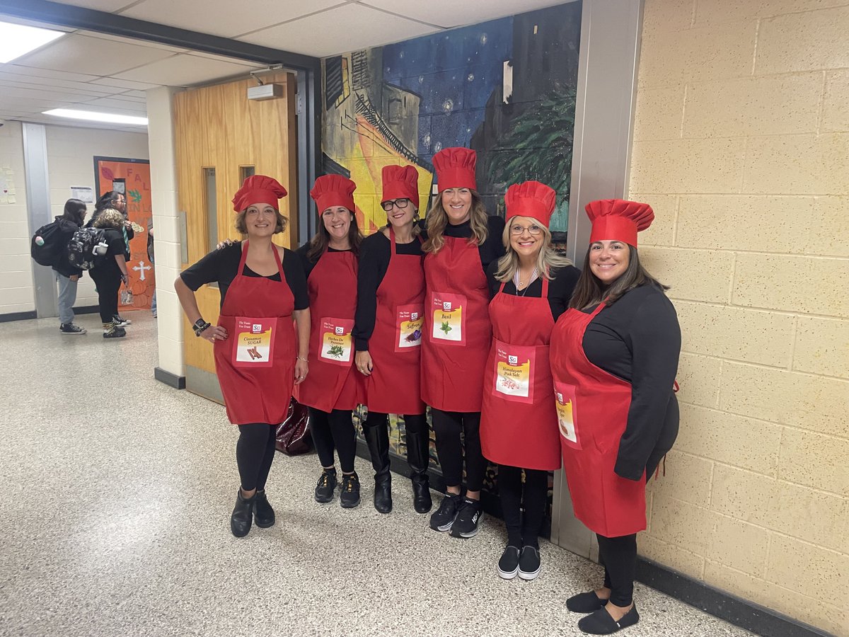 The BMHS "Spice Girls" were a bit punny today!  Happy Halloween!  <a href="/BrickMemorialHS/">Mustangs</a> <a href="/Brick_K12/">Brick Township Public Schools</a> <a href="/aatf_nj/">AATF NJ</a>